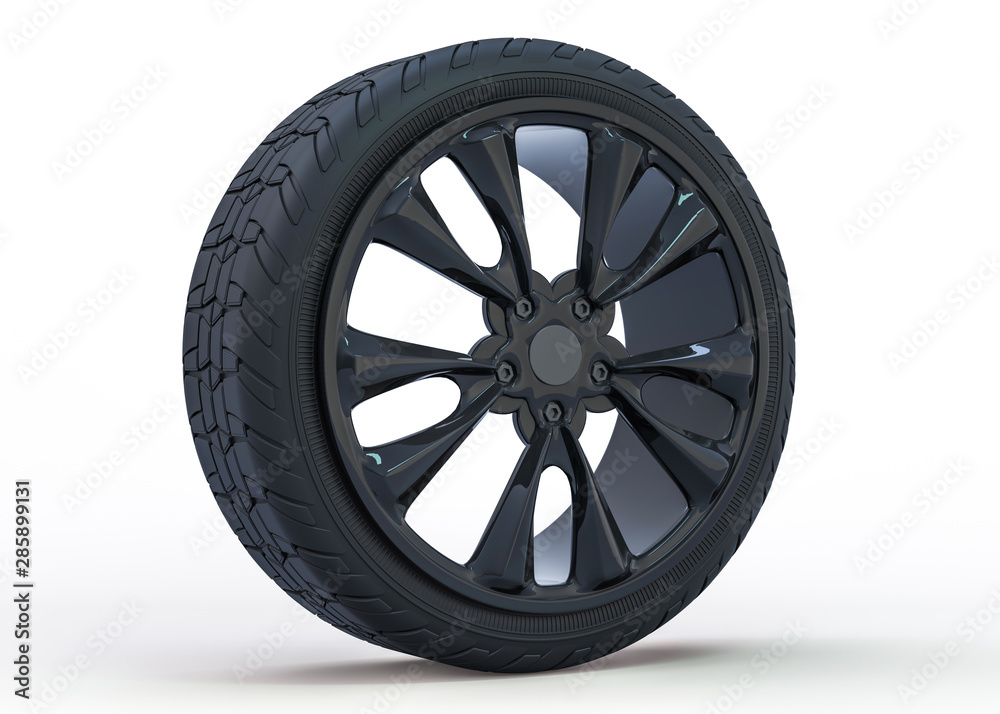 Winter set tires with hard protector. 3D