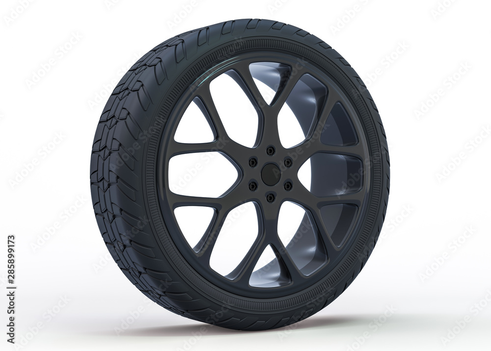Obraz premium Winter set tires with hard protector. 3D