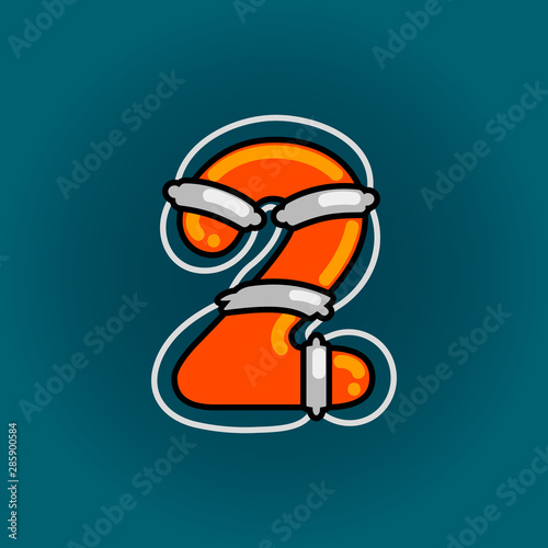 Numeral Two Lifebuoy font style