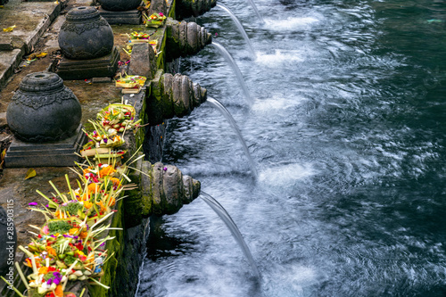 Holy spring water temple, Tirta empul temple in Bali, Indonesia. photo