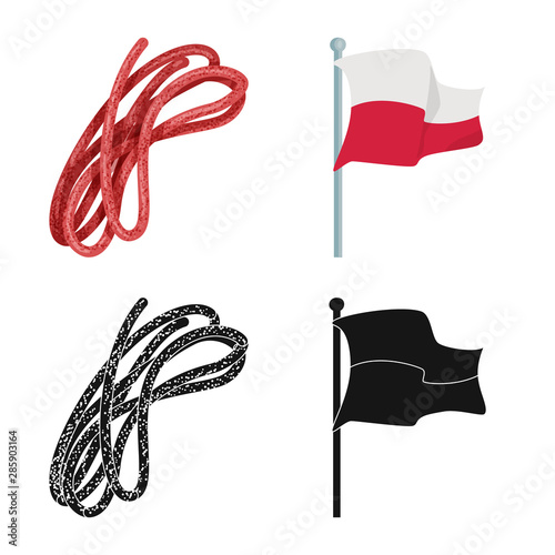 Vector illustration of traditional and tour icon. Collection of traditional and landmarks vector icon for stock.
