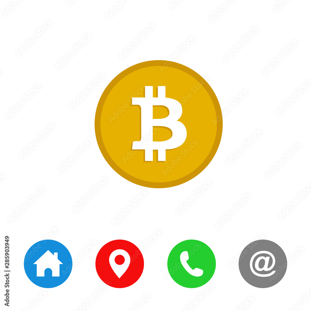 Bitcoin icon vector, Bitcoin symbol vector design Bitcoin icon vector, Bitcoin symbol vector design