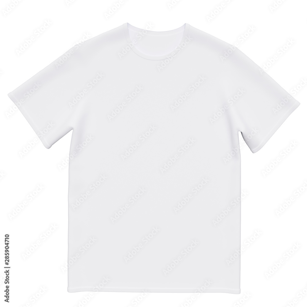 Mockup men t-shirt isolated on white background. Front view. 3d rendering Mockup men t-shirt isolated on white background. Front view. 3d rendering