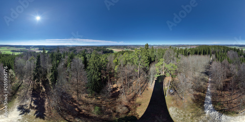 Augstberg bei Trochtelfingen Steinhilben auf der Hochfläche der Schwäbischen Alb, 360 Grad Vogelperspektive photo