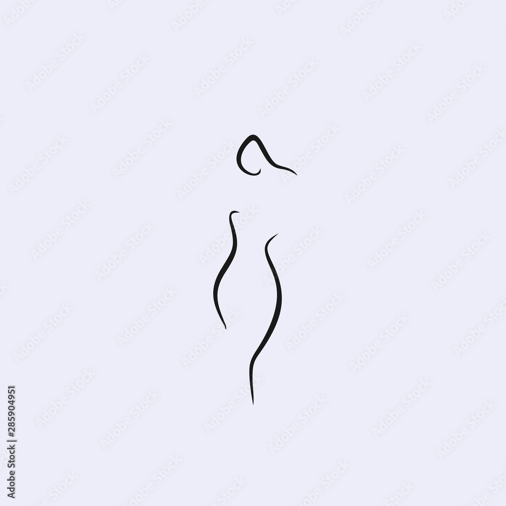 woman silhouette icon vector abstract figure