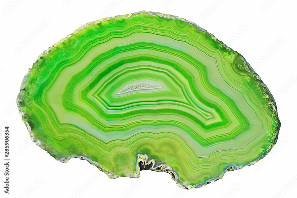Obraz premium Amazing green Agate Crystal on white backroun-Image