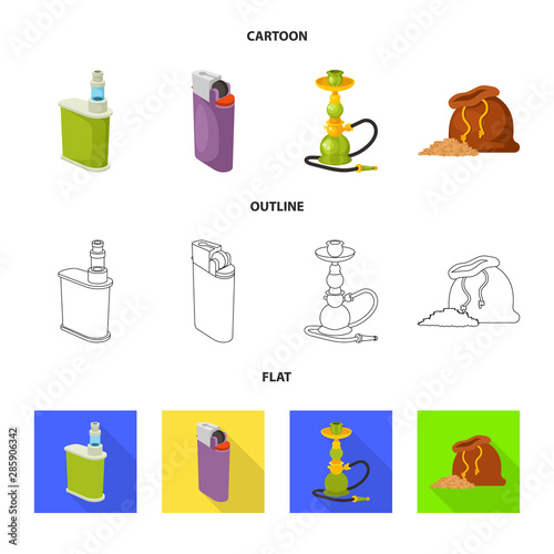 Isolated object of accessories and harm icon. Set of accessories and euphoria stock vector illustration.