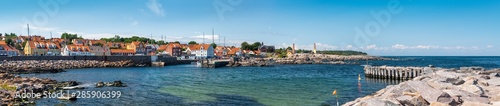 Panorama of Allinge Waterfront, Bornholm, Denmark photo