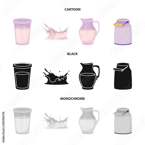 Vector illustration of farm and healthy icon. Collection of farm and organic stock symbol for web.