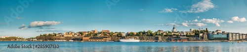 Stockholm, Sweden. Scenic Famous Panoramic View Of Embankment In Stockholm At Summer. Famous Popular Destination Scenic Place © Grigory Bruev