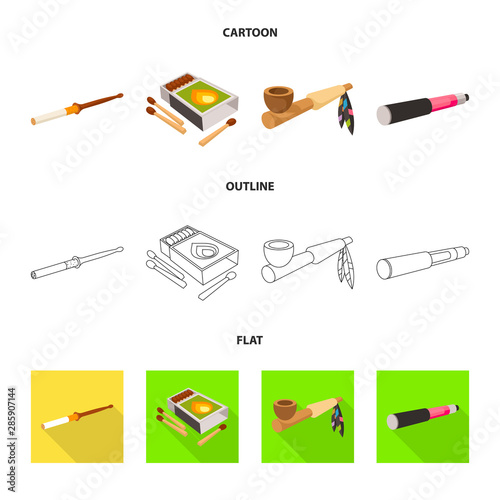 Vector design of accessories and harm sign. Collection of accessories and euphoria stock vector illustration.