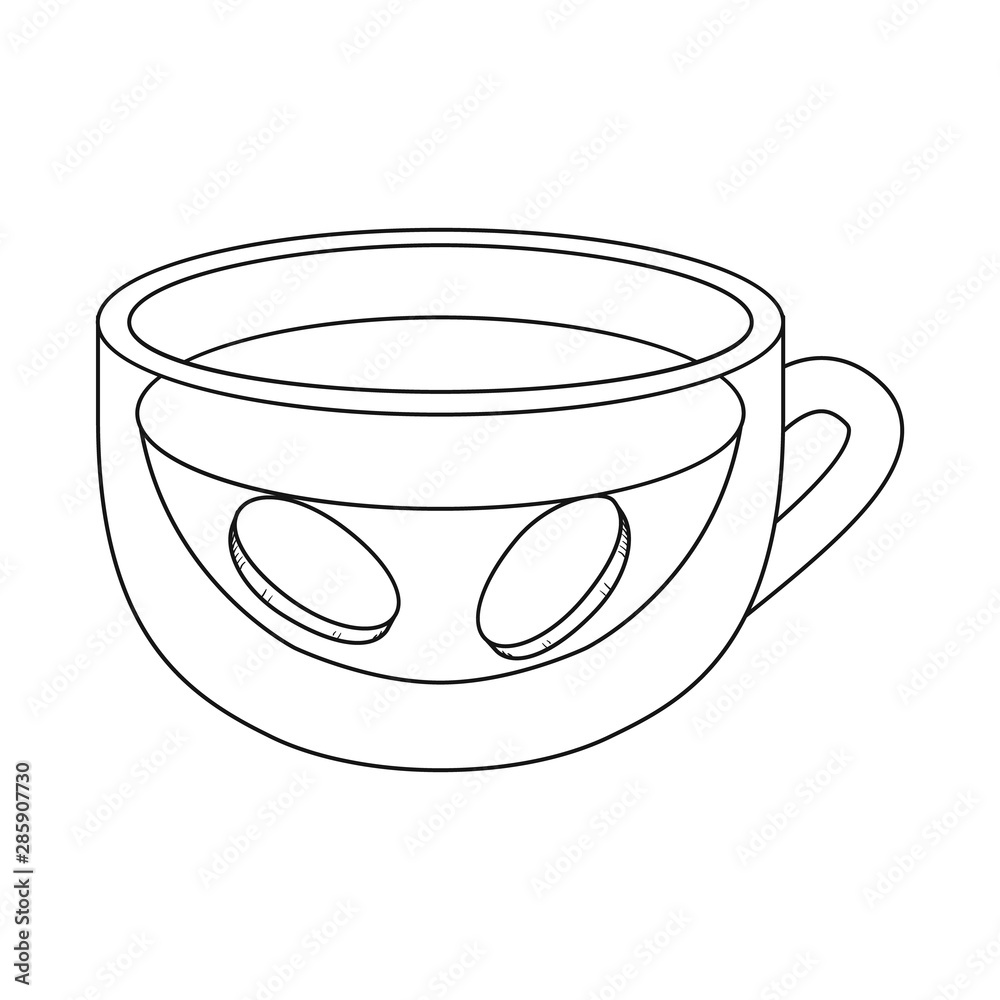 Vector illustration of ginger and tea symbol. Set of ginger and cup vector icon for stock. Vector illustration of ginger and tea symbol. Set of ginger and cup vector icon for stock.