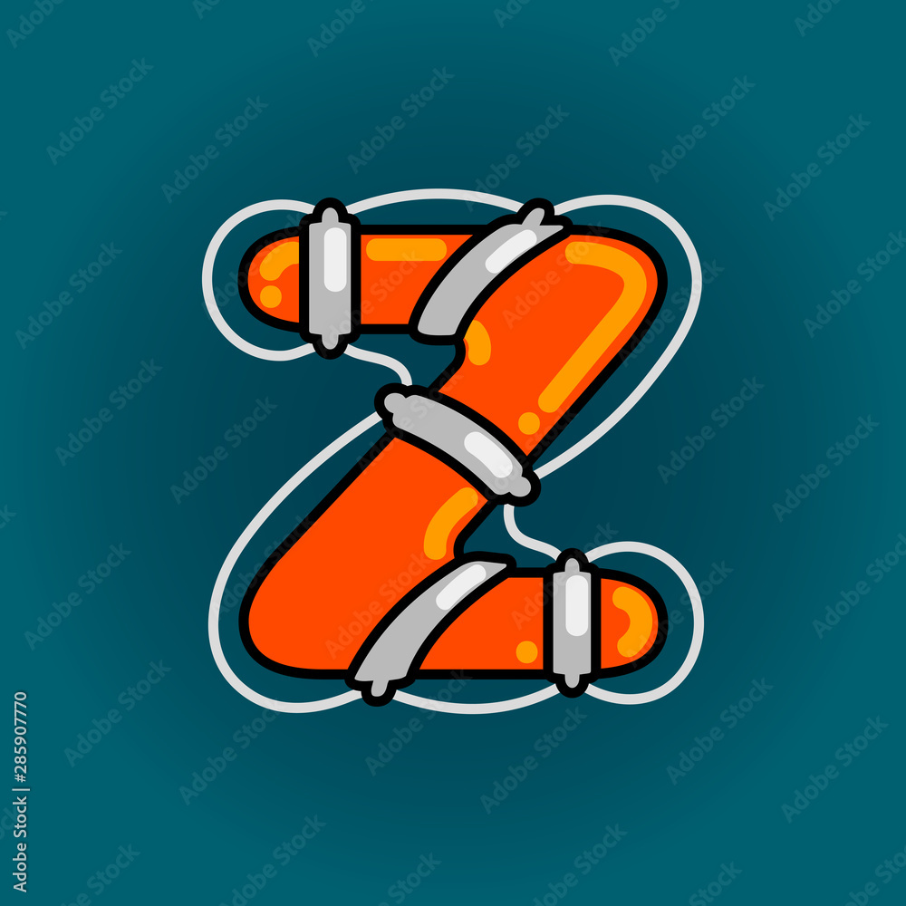 Z alphabet Lifebuoy font style