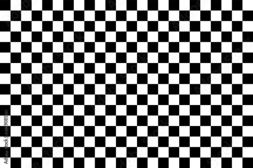 Sport car race pattern. Chess black white seamless background. Vector texture