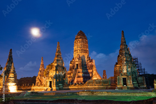 Wat Chaiwatthanaram temple in Ayuthaya Historical Park  a UNESCO world heritage site in Thailand