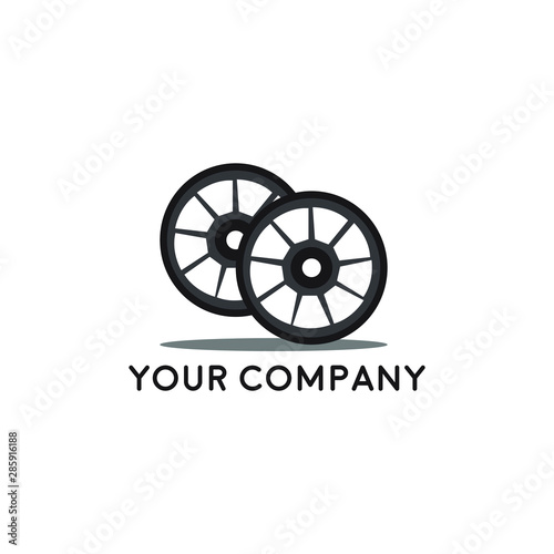 Wheel logo design vector template. Car logo.