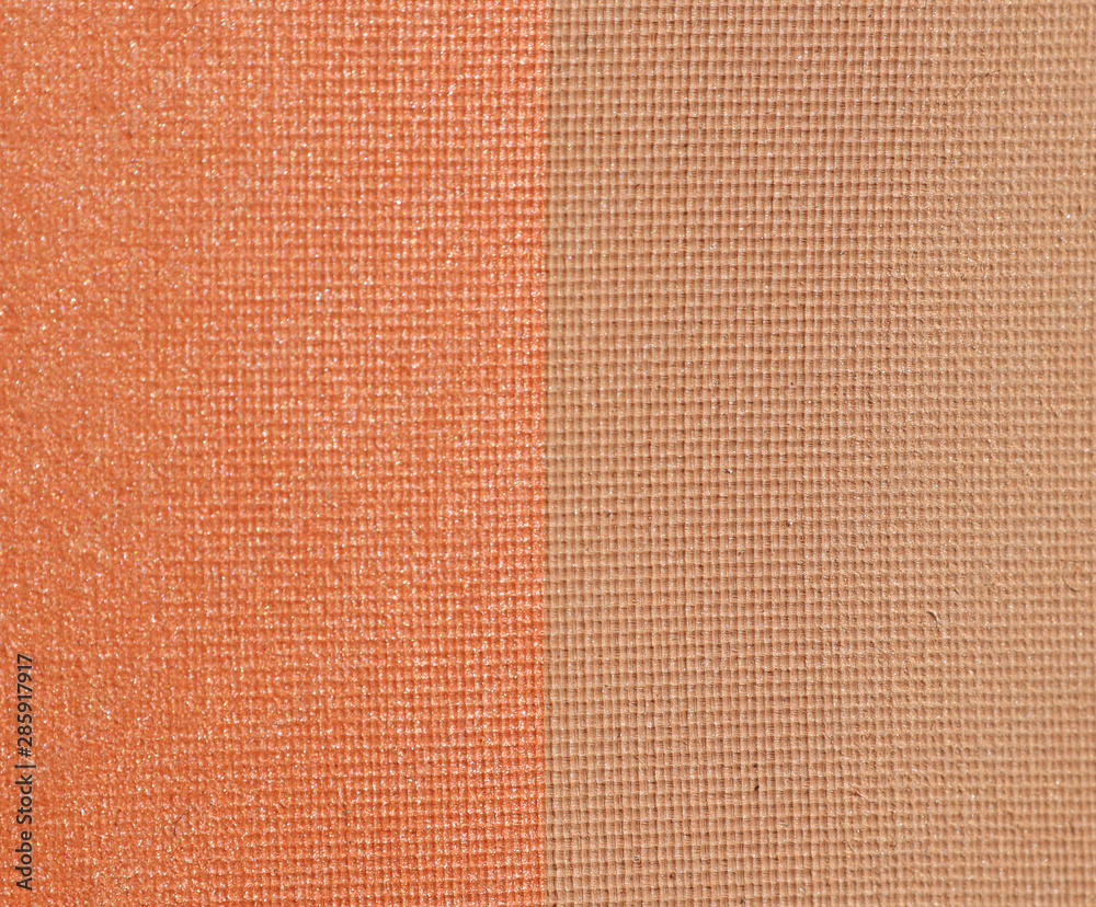 View of bronzer and blush. Macro image. Top view View of bronzer and blush. Macro image. Top view