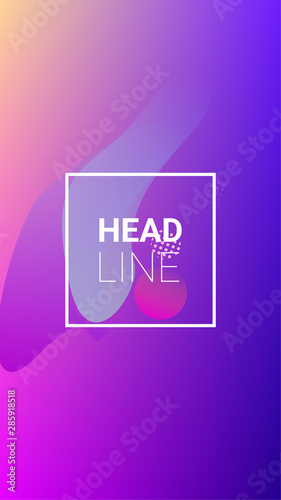 Fluid Shapes. Banner Design Composition. Modern Geometric Pattern. Horizontal Orientation. Fluid Shapes.