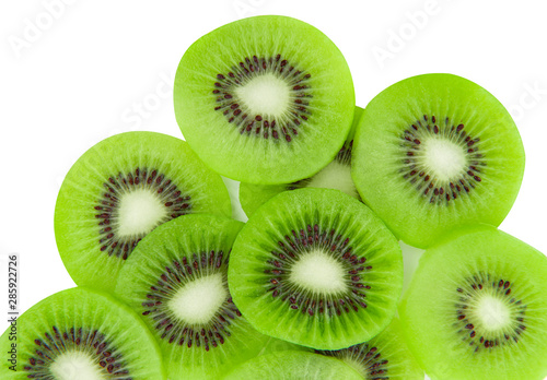 Kiwi fruit background , top view