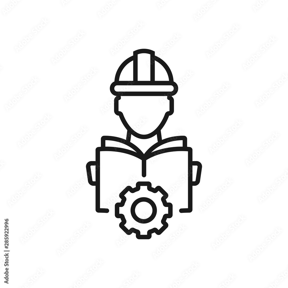 Fototapeta premium management - minimal line web icon. simple vector illustration. concept for infographic, website or app.