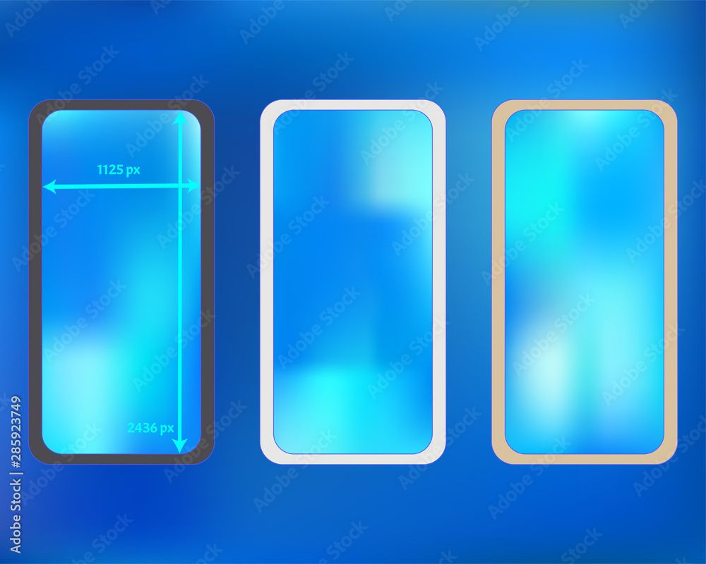 Mesh, azure colored phone backgrounds kit.