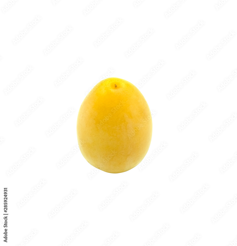 one fresh date palm sweet fruit beauty yellow isolated on white background with clipping path one fresh date palm sweet fruit beauty yellow isolated on white background with clipping path