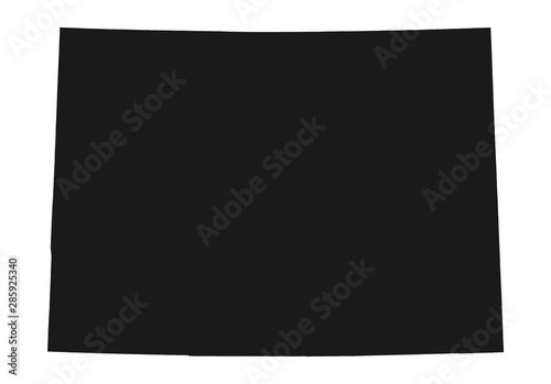 Colorado vector map silhouette. High detailed illustration. United state of America country