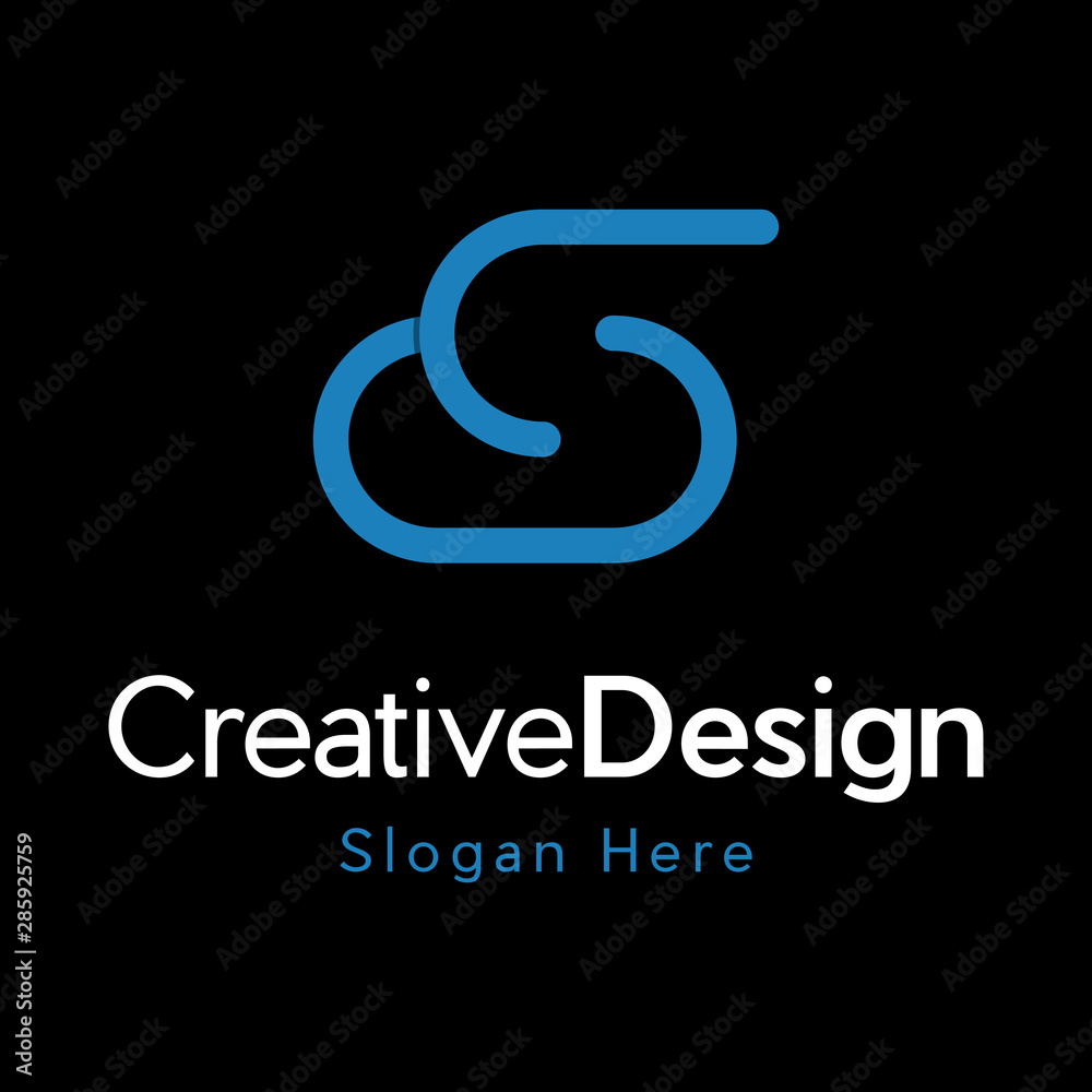 cloud logo with hidden meanings, a combination of letters s, Initial Letter s Logo with Cloud Element cloud logo with hidden meanings, a combination of letters s, Initial Letter s Logo with Cloud Element