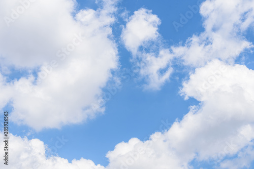 The nature of blue sky with cloud in the morning.