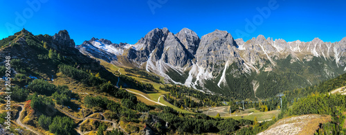 Hiking at the Kreuzjoch in the Stubaital in Austria