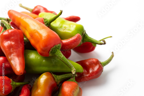 red chili pepper isolated on a white