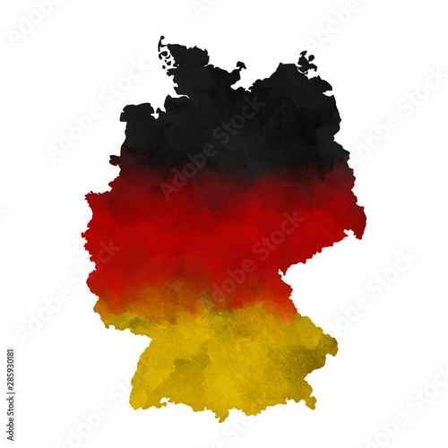 Fotografia Watercolor map Germany