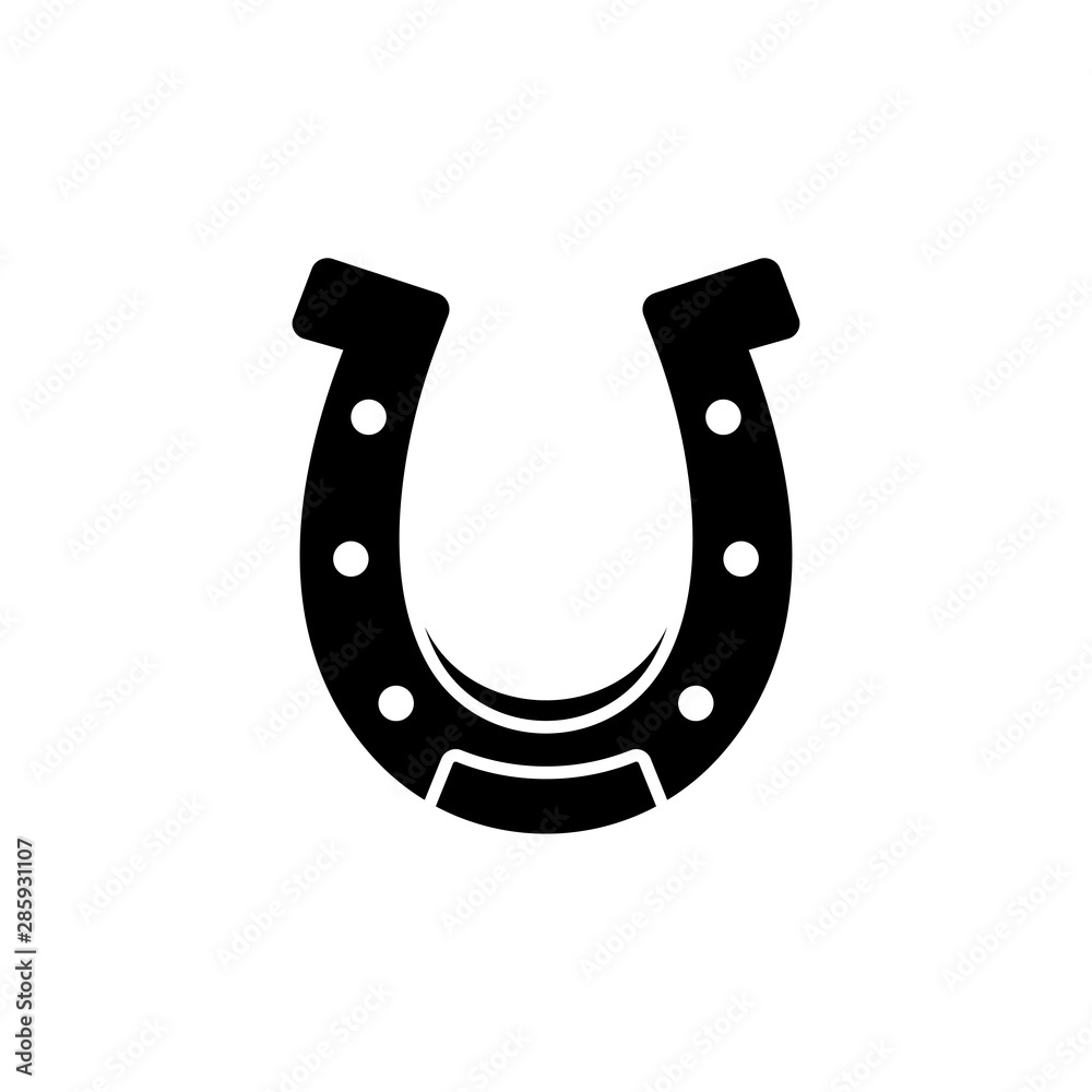 Horseshoe icon. Simple illustration of horseshoe vector icon for web Horseshoe icon. Simple illustration of horseshoe vector icon for web