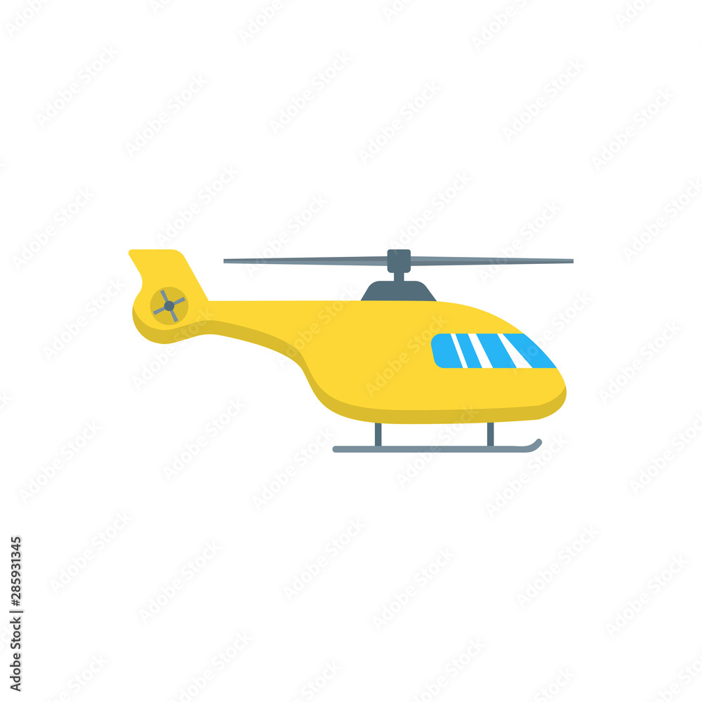 Vector illustration of flat helicopter icon