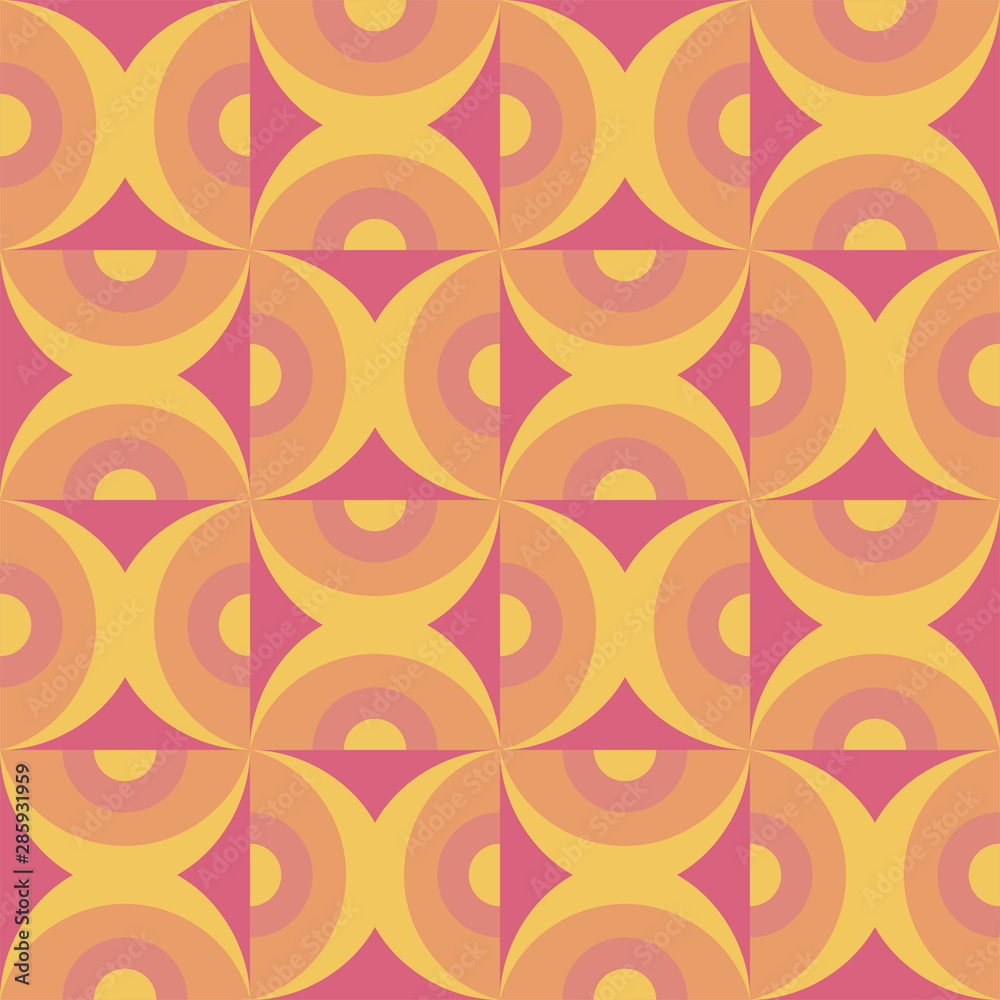 Abstract flat retro seamless pattern with geometric mix. Timeles Abstract flat retro seamless pattern with geometric mix. Timeles