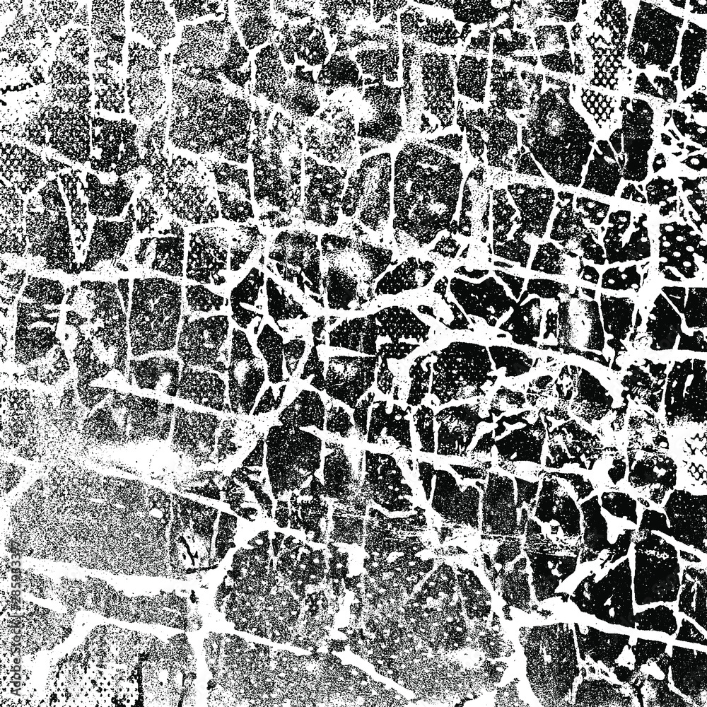 Grunge background black and white. Texture cracks, scratches. Abstract monochrome pattern of the old surface Grunge background black and white. Texture cracks, scratches. Abstract monochrome pattern of the old surface