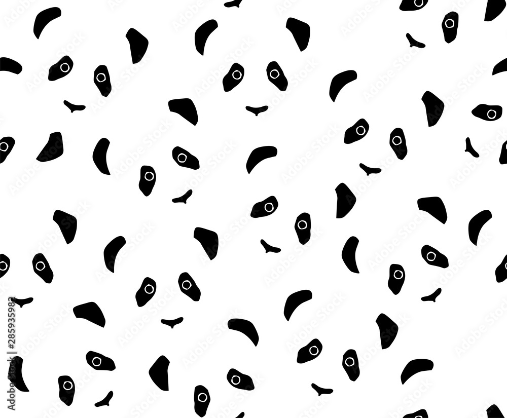 Seamless panda's print.