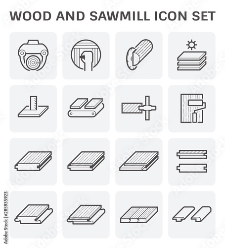 Wood sawmill icon