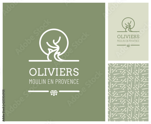 dessin d'olivier pour producteur huile d'olive, hébergement de tourisme, région provence, pépiniériste