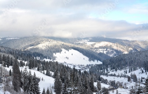 winter landscape in the Carpathian mountains