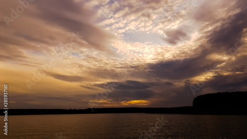 sunset over the sea