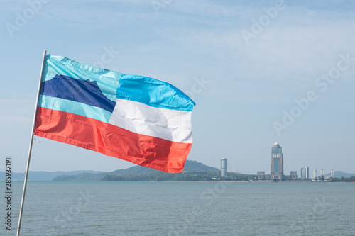 waving flag of sabah
