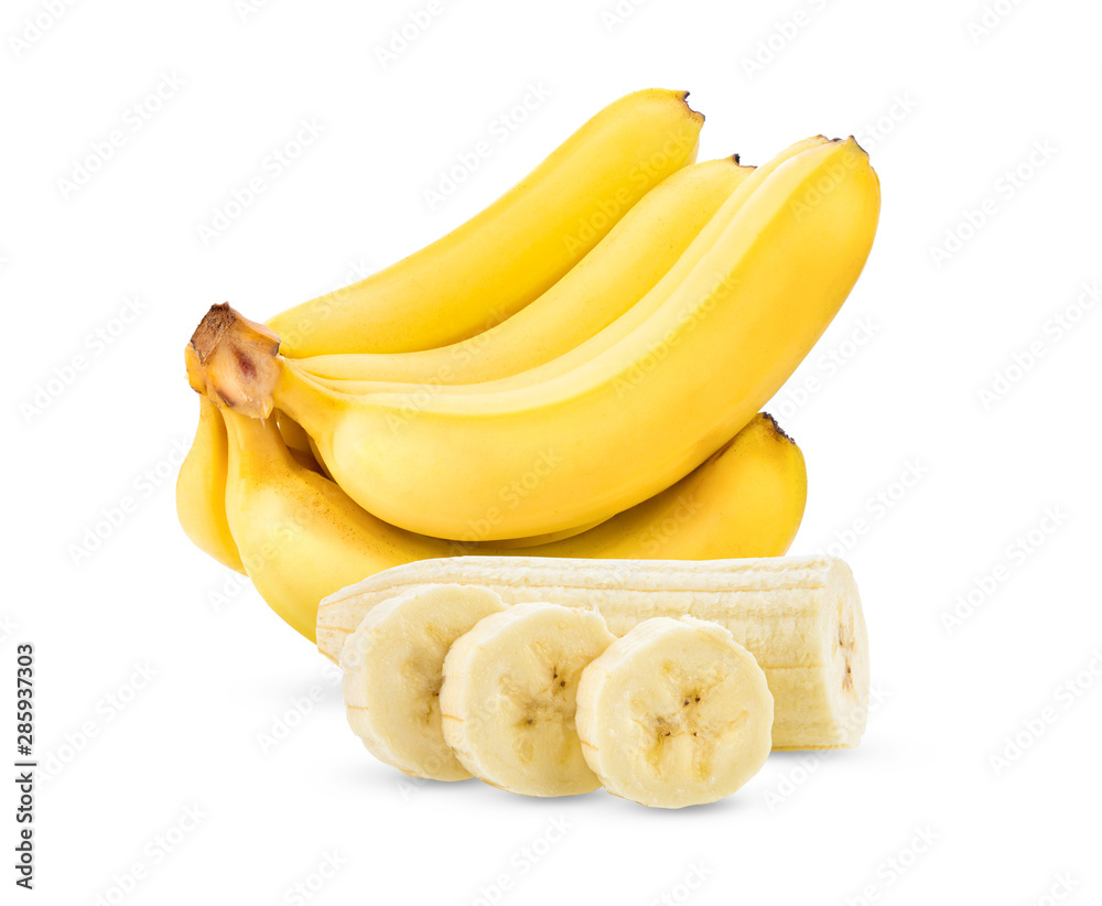 banana isolated on a white background.. full depth of field banana isolated on a white background.. full depth of field