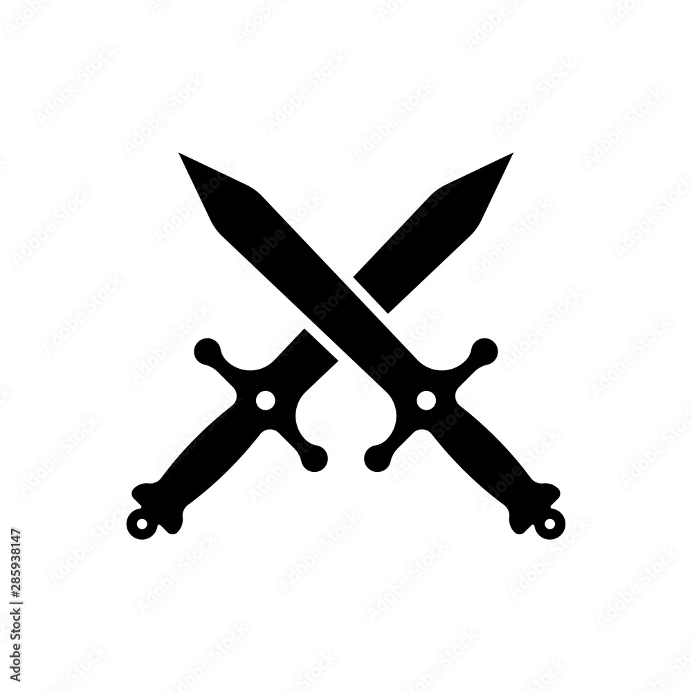 Sword symbol icon vector EPS 10 illustration Sword symbol icon vector EPS 10 illustration