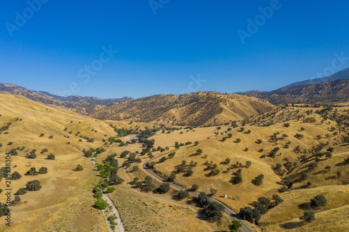 aerial view of golden mountains
