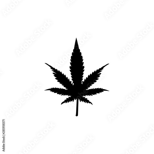 Hemp leaf symbol icon vector icon