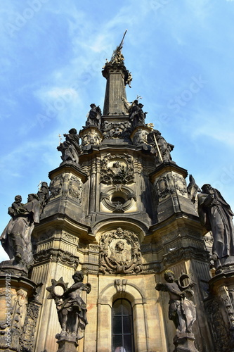 Holy Trinity Column in the main square of the old town of Olomouc, Czech Republic.UNESCO protected site. © gallas