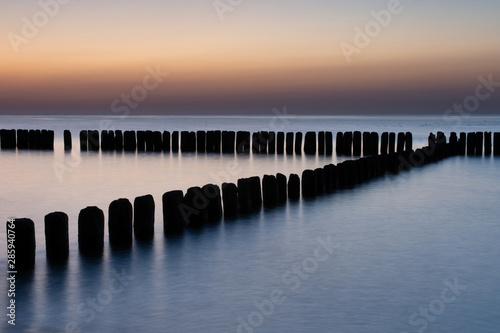 Fototapeta Naklejka Na Ścianę i Meble -  sunset by the sea. beautiful day