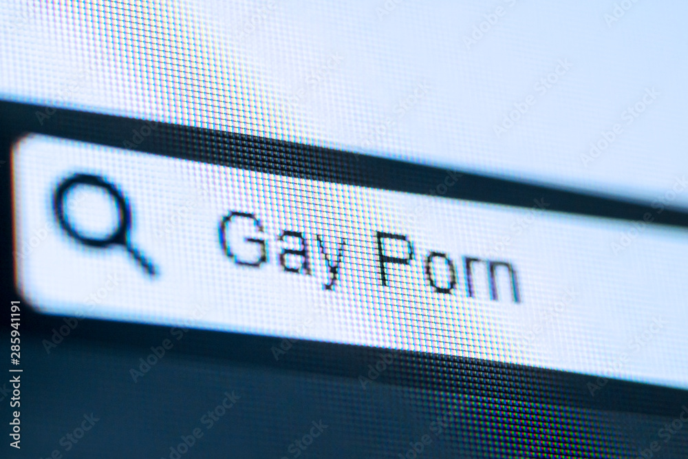 Browser bar with typed Gay Porn text