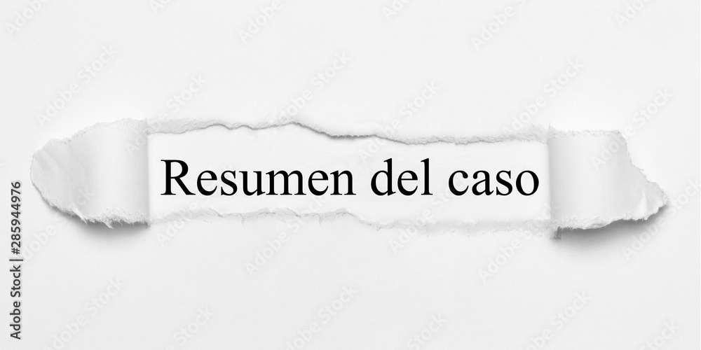 Obraz premium Resumen del caso